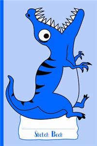 Blue Hungry Dinosaur Sketch Book