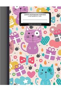 Graph books for kids 1/2 inch squares 8.5 x 11 For math study&teaching