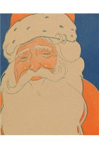 Vintage Santa Claus Face Christmas School Comp Book 130 Pages