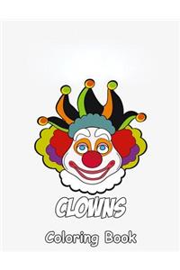 Clowns Coloring Book