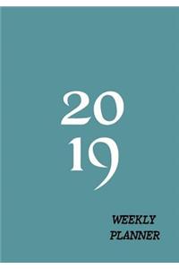 2019 Weekly Planner: Cadet Blue Planner