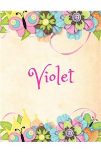 Violet: Personalized Name Journal Composition Notebook