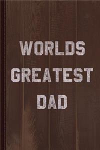 Worlds Greatest Dad Vintage Journal Notebook