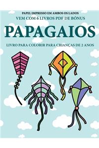 Livro para colorir para crianças de 2 anos (Papagaios)