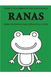 Libro de pintar para niños de 4-5 años (Ranas)