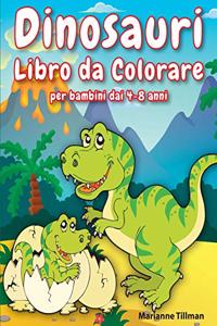 Dinosauri Libro da Colorare per bambini dai 4-8 anni