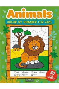 Animals Color By Number For Kids