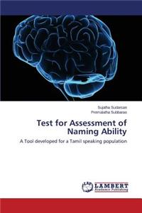 Test for Assessment of Naming Ability