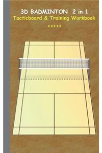 3D Badminton 2 in 1 Tacticboard and Training Book