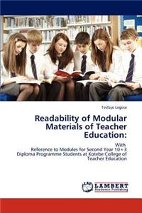 Readability of Modular Materials of Teacher Education