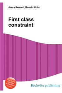 First Class Constraint