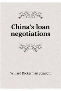 China's loan negotiations