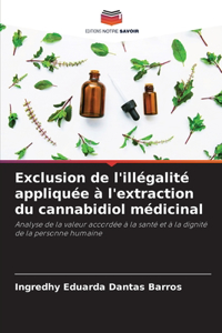 Exclusion de l'illégalité appliquée à l'extraction du cannabidiol médicinal