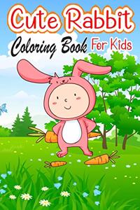 Cute Rabbit Coloring Book for Kids