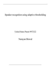 Speaker recognition using adaptive thresholding