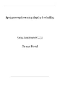 Speaker recognition using adaptive thresholding