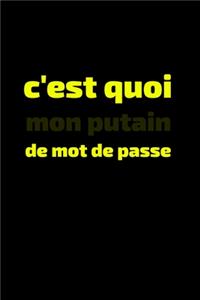 C'est Quoi Mon Putain de Mot de Passe
