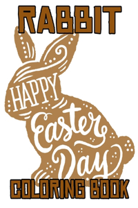 Rabbit happy easter Day Coloring Book