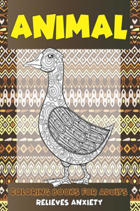 Coloring Books for Adults Relieves Anxiety - Animal