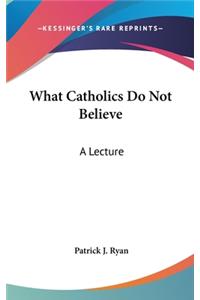 What Catholics Do Not Believe