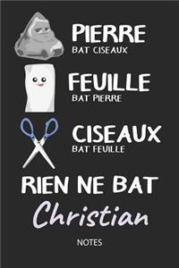Rien ne bat Christian - Notes
