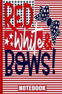 Red White & Bows Notebook