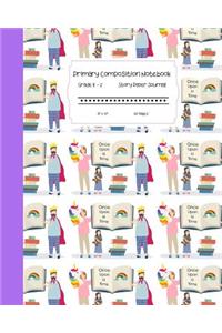 Primary Composition Notebook Grades K-2 Story Paper Journal 8 x 10 120 Pages