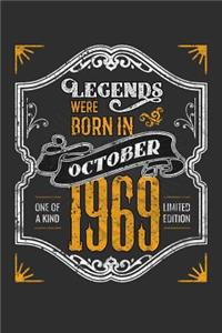 Legends Were Born in October 1969 One Of A Kind Limited Edition