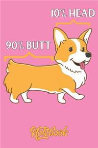 90 % Butt 10 % Head Notebook