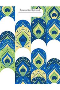 Composition Notebook Peacock Design Vol 5
