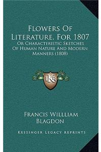 Flowers of Literature, for 1807