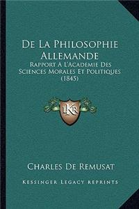 De La Philosophie Allemande