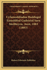 Cyfansoddiadau Buddugol Eisteddfod Gadeiriol Sarn Meillteyrn, Awst, 1883 (1883)