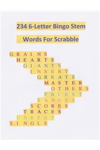234 6-Letter Bingo Stem Words
