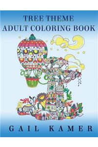 Tree Theme Adult Coloring Book