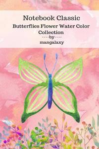 Notebook Classic Butterflies Flower Water Color Collection V.4