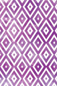Purple Watercolor Diamond Pattern Notebook