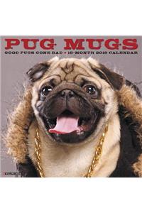 Pug Mugs 2019 Wall Calendar