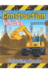 Construction Vehicles Coloring Book