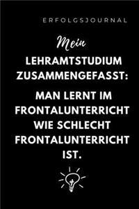 Erfolgsjournal Mein Lehramstudium Zusammengefasst