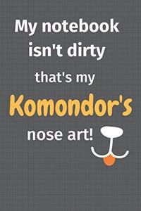 My notebook isn't dirty that's my Komondor's nose art