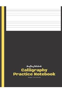 Calligraphy Practice Book - AmyTmy Notebook - 80 pages - 7.44 x 9.69 inch - Matte Cover
