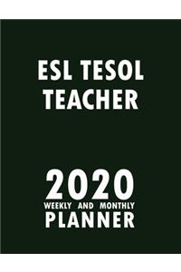 ESL TESOL Teacher 2020 Weekly and Monthly Planner