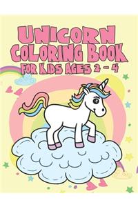Unicorn Coloring Book for Kids Ages 2-4