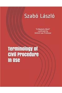 Terminology of Civil Procedure In Use