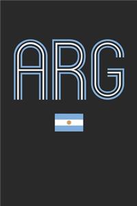 Vintage Argentina Notebook - Argentina Diary - Retro Argentinian Flag Journal - Argentina Gifts