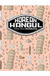 Korean Hangul Practice Notebook