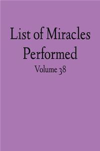 List of Miracles Performed