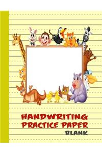 Handwriting Practice Paper Blank