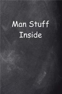 Man Stuff Inside Journal For Men Chalkboard Style